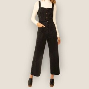 NWT Whimsy + Row Grace Jumpsuit Black Wash Denim